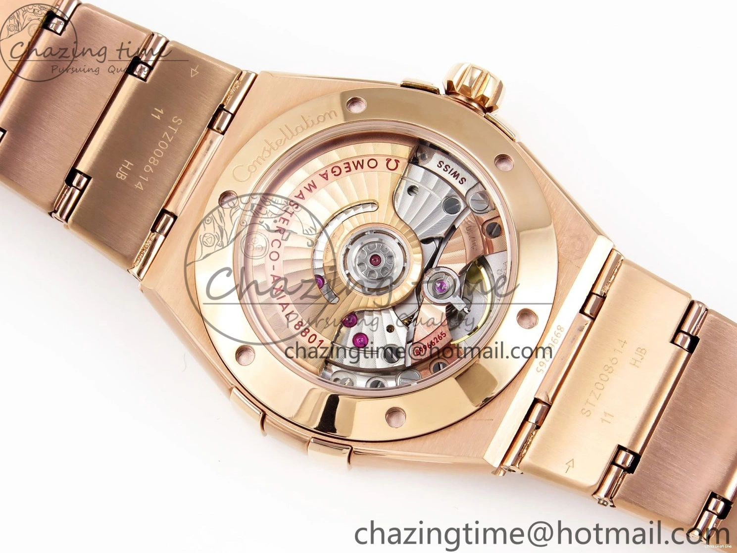 0202 DailyWear Constellation 39mm RG ASWF 1:1 Best Edition White Dial on RG Bracelet A 7781